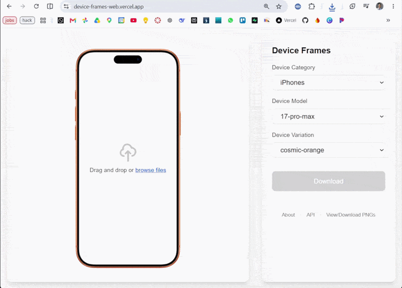 Screenshot framed in an iPhone mockup