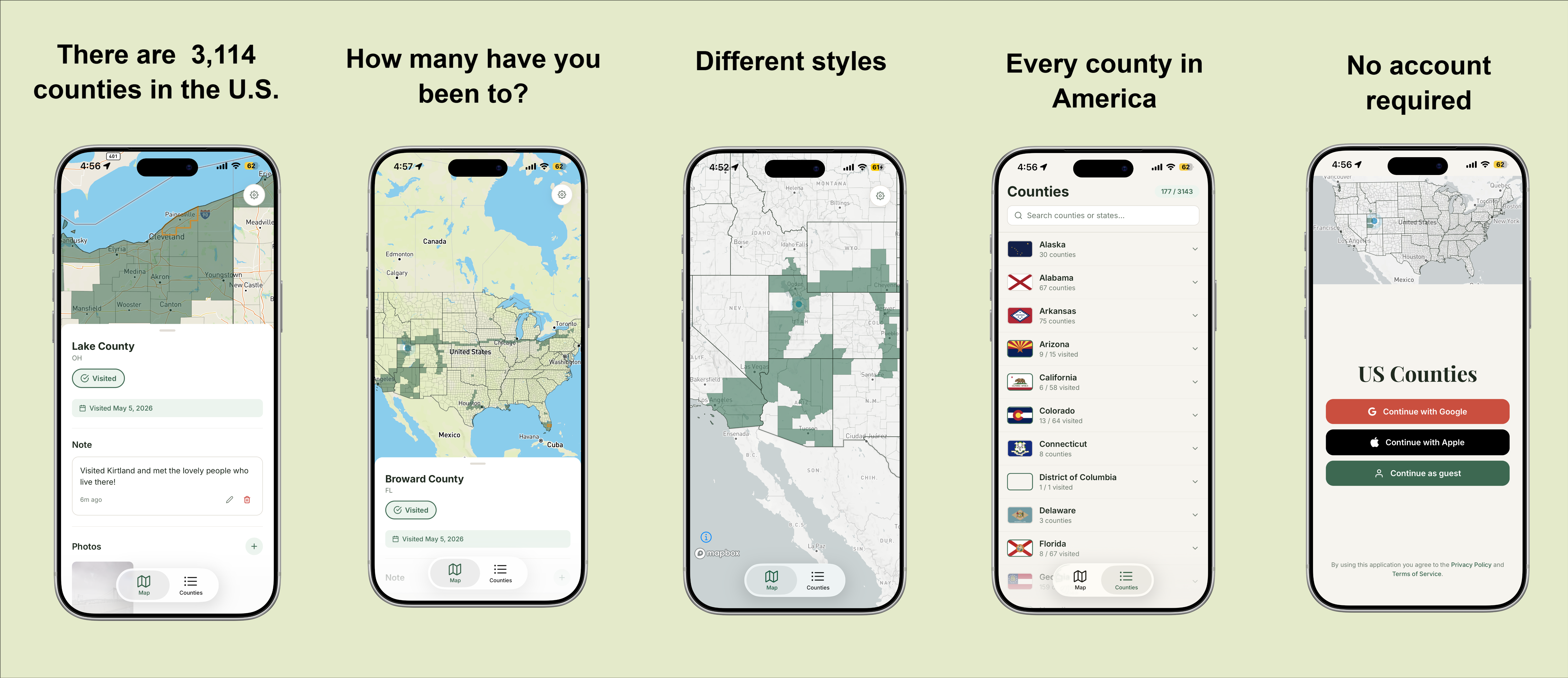 US Counties app cover